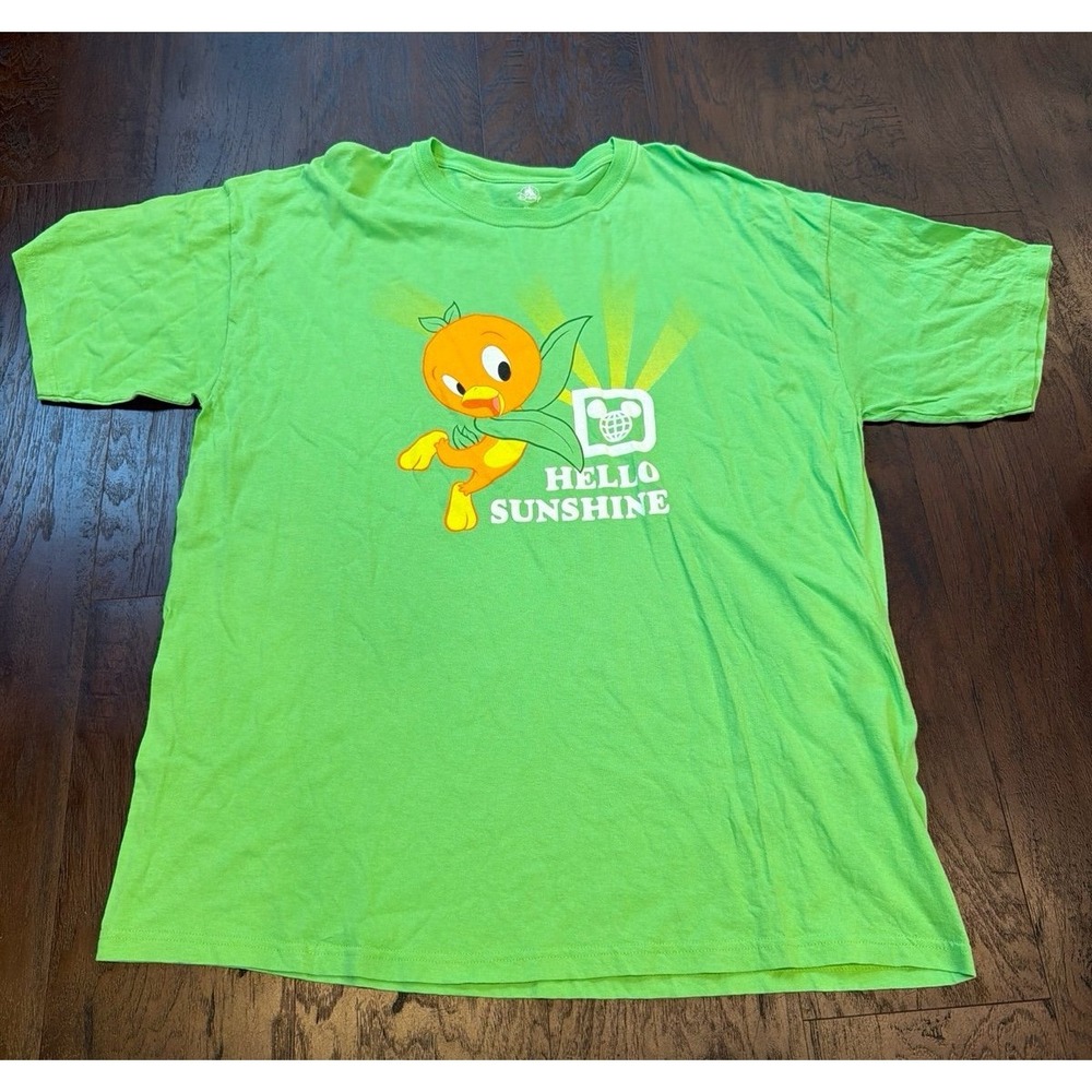 Orange Bird - Florida Citrus Mascot - "Hello Sunshine" - Neon Green/xxl Disney
